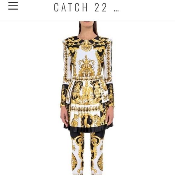 Versace Tribute Baroque Pleated Skirt Sz 40(US 4) - Picture 3 of 6